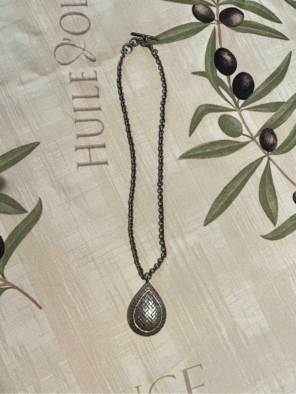 Lois Hill Silver Teardrop Pendant Necklace